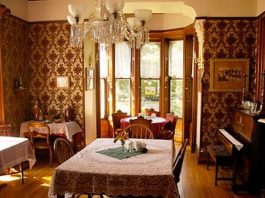 Curtains in the living room interior