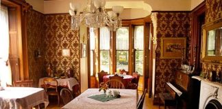 Curtains in the living room interior