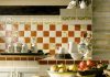 Tile for kitchen apron