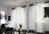 Curtain design in a modern interior