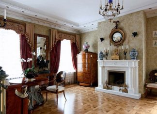 Classic style in the interior of a Russian mansion