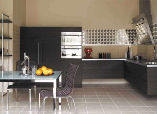 Design of a kitchen combined with a living room