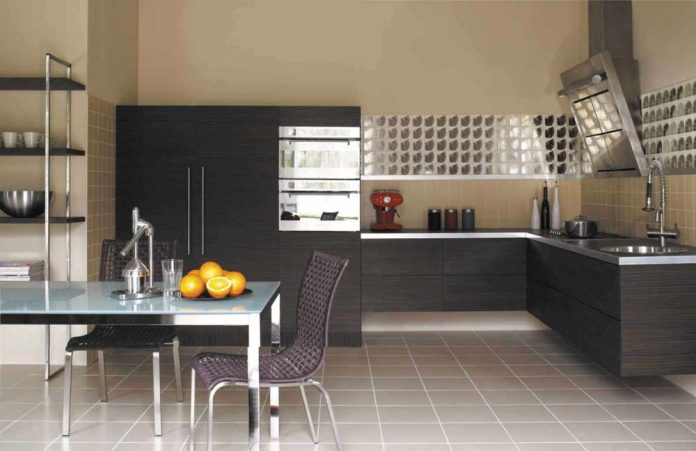 Design of a kitchen combined with a living room