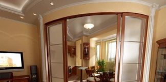 Interior design in Romanesque style