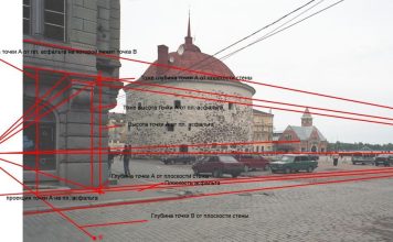 Examples and features of constructing perspectives of various architectural objects