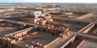 Reconstruction of the Sumerian city of Ur