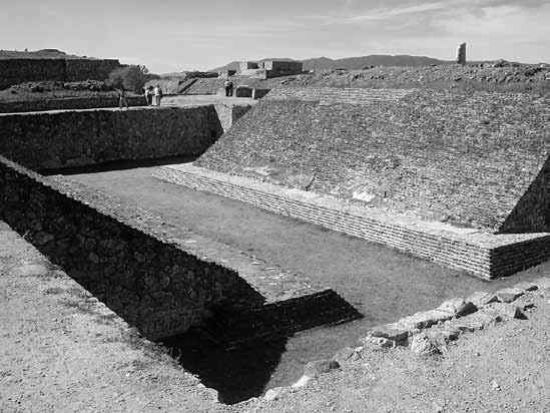 The ballcourt of Monte Albán, south Mexico, circa 800 CE