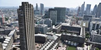 Barbican Center Housing, London, Chamberlin, Powell & Bon, 1965